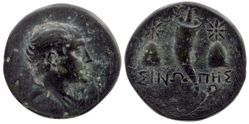 PAPHLAGONIA. Sinope. Ae. Struck under Mithradates VI Circa 120-111 
Draped and w...