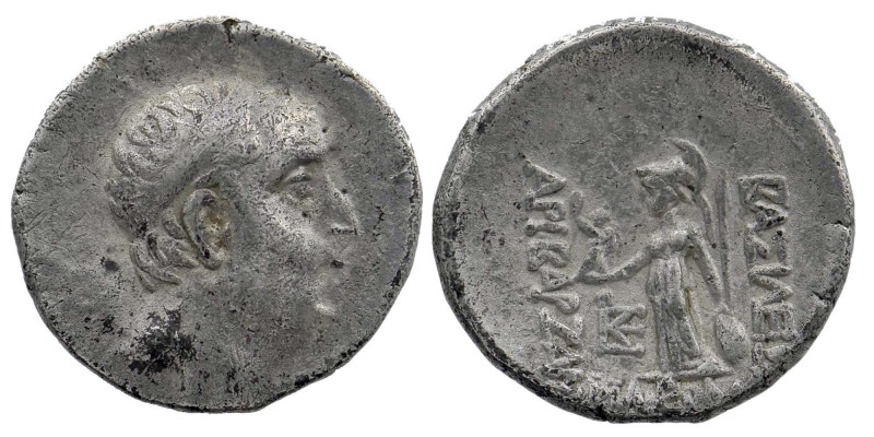 Kings of Cappadocia. Ariobarzanes I Philoromaios 96-63 BC.
Drachm AR
4,08 gr 18 ...