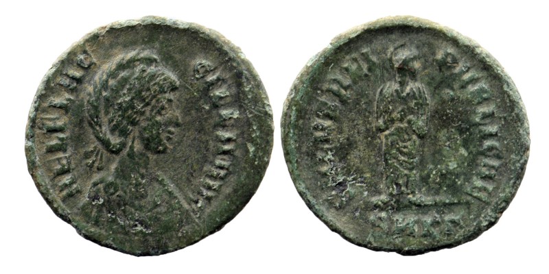 Aelia Flaccilla AE . Cyzicus, AD 383-388. 
Obv: AEL FLACCILLA AVG, diademed and ...