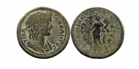 Aiolis. Kyme. Pseudo-autonomous issue Time of Gordian III, 238-244 AD. AE
Draped bust of the Senate right 
Rev: Cyme standing left, holding rudder and...
