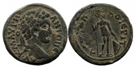 LYDIA, Apollonos-Hieron. Caracalla, 198-217 AE
Obv: AV K M AVPH ANTΩNЄI / Laureate head of Caracalla to right. 
Rev. AΠOΛΛΩNOIЄPIT / Athena standing r...