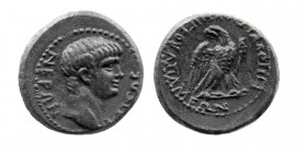 PHRYGIA. Apameia. Nero (54-68). Ae. M. Vettius Nigrus, magistrate.
Obv: NEPON KAIΣAP.
Bare head right.
Rev: EΠI OYETTIOY NIΓPOY AΠΑΜΕΩΝ.
Eagle sta...