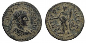Pisidia, Antiochia. Volusian. A.D. 251-253. AE
radiate, draped and cuirassed bust of Volusian right
Rev: Tyche standing left cornucopiae
BMC.19.199.- ...