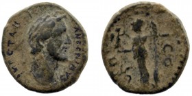LYCAONIA. Iconium. Antoninus Pius (138-161). Ae.
Obv: IMP C T A H ANTONINOC . Laureate head right.
Rev: COL ICO. Athena standing left, holding spear a...