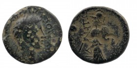 PAMPHYLIA. Side. Claudius (98-117). Ae. 
KΛΑΥΔΙΟC ΚΑΙCΑΡ. Laureate head right. 
Rev: ΣIΔHTΩN. Athena advancing left, holding shield and spear. 
RPC I ...