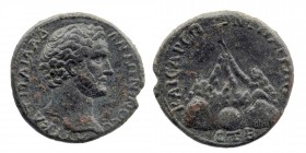 CAPPADOCIA. Caesarea. Antoninus Pius (138–161). Ae.
Obv: AYTO ANTWNEINOC CEBACTOC.
Laureate head right.
Rev: KAICAPEWN T Π APΓAIW, ET B.
Mount Argaeus...