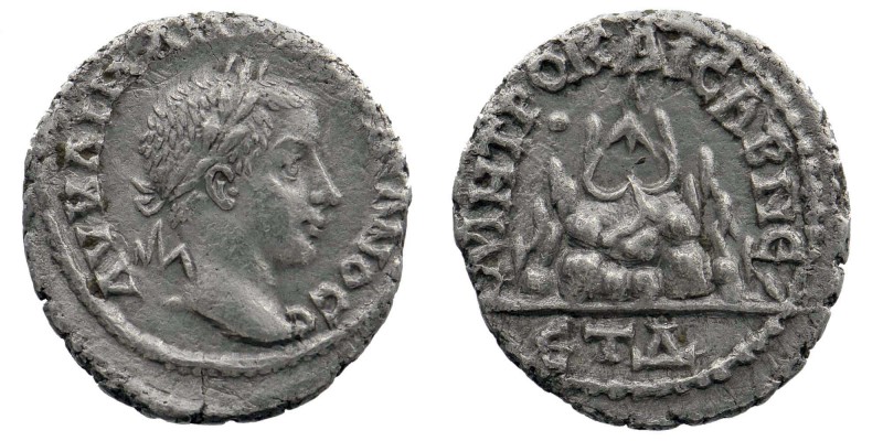 Cappadocia. Caesarea. Gordian III AD 238-244.
Drachm AR
AV KAI M ANT ΓOPΔIANOC, ...