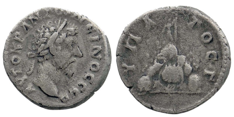 Caesarea, Cappadocia. Marcus Aurelius AD 161-166. AR Didrachm
laureate and cuira...