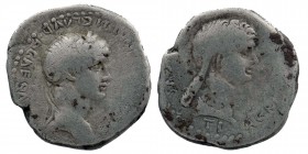 Caesarea Cappadocia Claudius with Agrippina Junior (58-60) AR Didrachm
Obv: Laureate head of Claudius right.
Rev: Draped bust of Agrippina Junior righ...