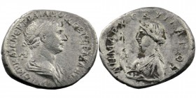 Trajan Cappadocia, Caesarea AR Didrachm 112-117 AD
Laureate, draped bust right
Rev: bust of Artemis left, wearing chiton, holding spear in her right h...