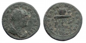 Cilicia, Anazarbus. Valerian I. A.D. 253-260. AE
radiate, draped, and cuirassed bust right
Rev: Prize urn, containing palm frond, set upon agonistic t...