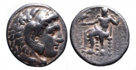 Kings of Macedonia, in the name of Alexander III the Great, 336-323 BC, posthumous issue, Uncertain Mint (Babylon ?), post 323 BC.
Head of Herakles we...