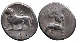 Empire of Alexander III The Great in the East, Babylon Mint, uncertain Satrap, ca. 328-311 BC
Baal seated left, holding sceptre;
Lion walking left, ab...