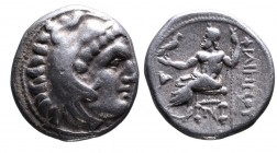 Kings of Macedonia, Philip III Arrhidaeus, 323-317 BC, Sardes Mint, ca. 323-319 BC.
Head of Herakles wearing lion's scalp right
Zeus seated left, hold...