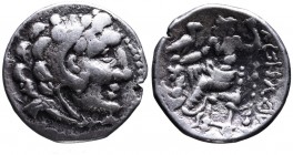 Kings of Macedonia, Alexander III the Great, 336-323 BC, imitative issue of uncertain Western Asia Minor Mint, late IV-early III BC.
Head of Herakles ...