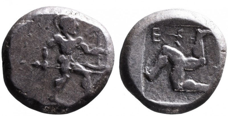 Pamphilia, Aspendos, ca. 460-430 BC
Hoplite with spear and shield advancing righ...