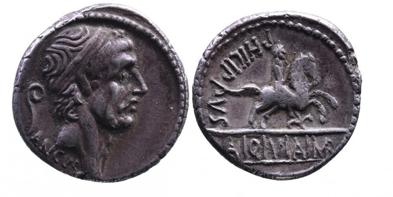 L. Marcius Philippus, Rome Mint, 56 BC.
Diademed head of Ancus Marcius right; be...