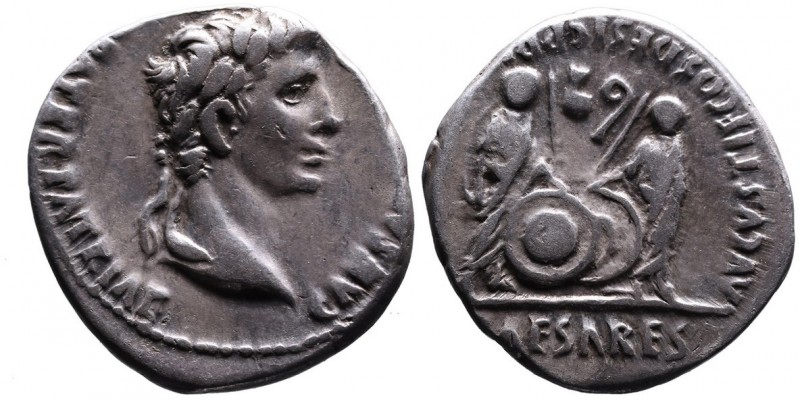 Augustus 27 BC - AD 14, with Gaius and Lucius Caesares, Lugdunum Mint, 2 BC - AD...