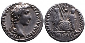 Augustus 27 BC - AD 14, with Gaius and Lucius Caesares, Lugdunum Mint, 2 BC - AD 4.
Laureate head of Augustus right, CAESAR AVGVSTVS DIVI F PATER PATR...
