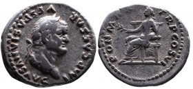 Vespasianus AD 69-79, Rome Mint, AD 75.
Laureate head of Vespasianus right, IMP CAESAR VESPASIANVS AVG counterclockwise;
Securitas seated left, restin...