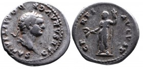 Domitianus AD 81-96, as caesar, Rome Mint, AD 69-79 AD.
Laureate head of Domitianus right, CAESAR AVG F DOMITIANVS counterclockwise;
Veiled Ceres stan...