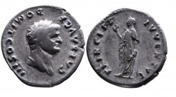 Domitianus AD 81-96, as caesar, Rome Mint, AD 75.
Laureate head of Domitianus right, CAES AVG F DOMIT COS III counterclockwise;
Spes walking left, hol...