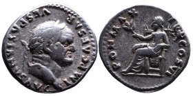 Vespasianus AD 69-79, Rome Mint, AD 75.
Laureate head of Vespasianus right, IMP CAESAR VESPASIANVS AVG counterclockwise;
Securitas seated left, restin...