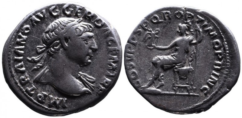 Traianus AD 98-117, Rome Mint, AD 103-111.
Laureate bust of Traianus right, with...