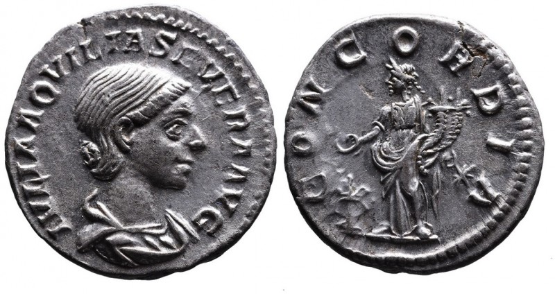 Aquilia Severa, Rome Mint, AD 220-222.
Bare and draped bust of Aquilia Severa ri...