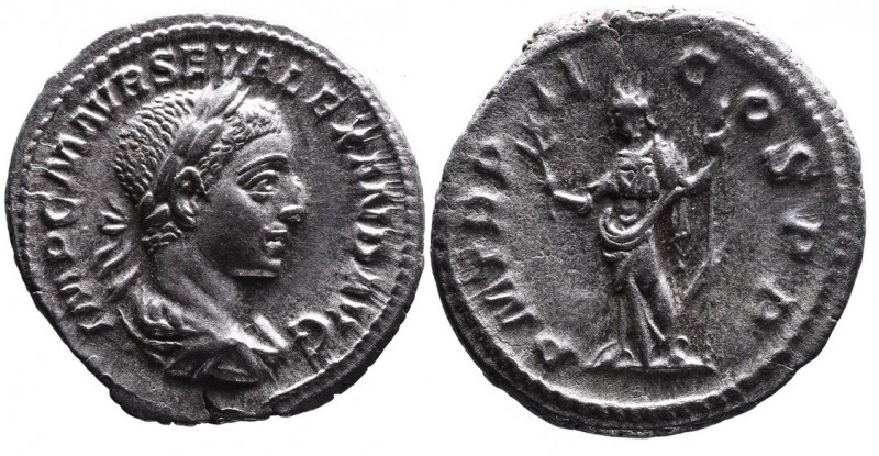 Alexander Severus AD 222-235, Rome Mint, AD 222-224.
Laureate and draped bust of...