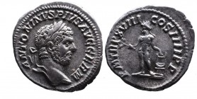 Caracalla AD 198-217, Rome Mint, AD 215.
Laureate head of Caracalla right, ANTONINVS PIVS AVG GERM;
Apollo standing left wearing only cloak, holding b...