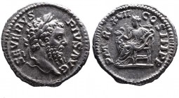 Septimius Severus, AD 193-211, Rome Mint, AD 209.
Laureate head of Septimius Severus right, SEVERVS PIVS AVG;
Salus seated left, feeding serpent, PM T...