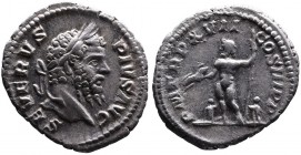 Septimius Severus, AD 193-211, Rome Mint, AD 209.
Laureate head of Septimius Severus right, SEVERVS PIVS AVG;
Jupiter in chlamys standing left, holdin...