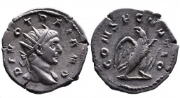 Traianus Decius AD 249-251, consecration issue for Divus Traianus, Mediolanum Mint, AD 250-251.
Radiate bust of Divus Traianus right, drapery on the l...