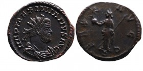 Maximianus Herculius AD 286-305, Lugdunum Mint, ca. AD 290-294.
Radiate, draped and cuirassed bust of Maximianus right, IMP MAXIMIANVS AVG;
Pax standi...