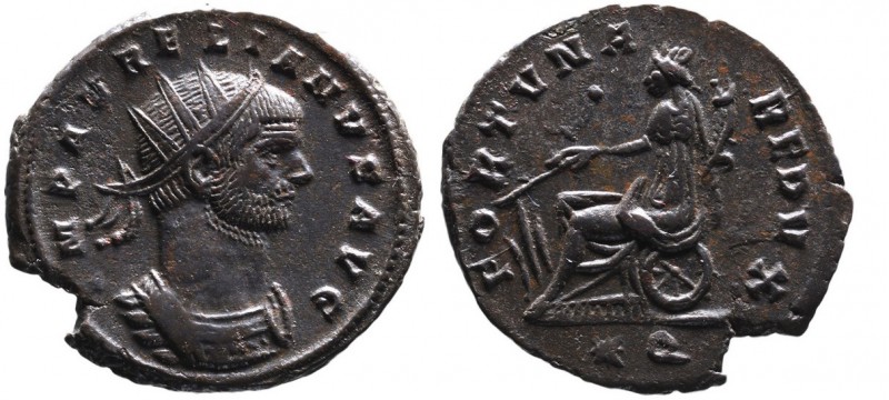 Aurelianus AD 270-275, Siscia Mint, ca. AD 271.
Radiate and cuirassed bust of Au...