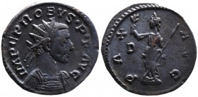 Probus 276-282 AD, Lugdunum Mint, ca. AD 282.
Radiate and cuirassed bust of Probus right, IMP C PROBVS_P_F AVG;
Pax standing left, holding olive branc...