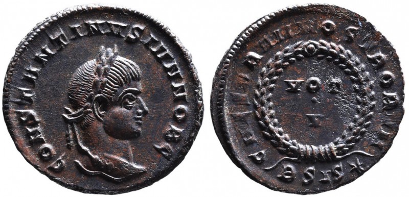 Constantine II AD 317-340, as caesar, Siscia Mint, ca. AD 320-321.
Laureate head...