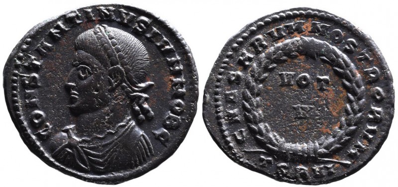 Constantine II AD 317-340, as caesar, Thessalonica Mint, ca. AD 320.
Laureate, d...