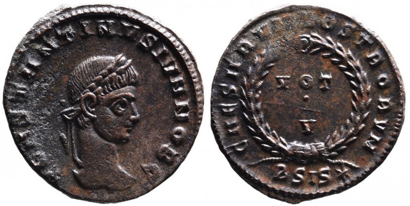 Constantine II AD 317-340, as caesar, Siscia Mint, ca. AD 320-321.
Laureate head...