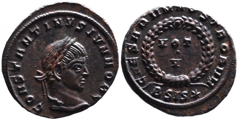 Constantine II AD 317-340, as caesar, Siscia Mint, ca. AD 320-321.
Laureate head...