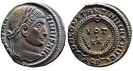 Constantine I the Great AD 307-337, Aquileia Mint, ca. AD 320-321.
Laureate head of Constantinus I right, CONSTANTINVS AVG;
VOT_XX flanked by two palm...