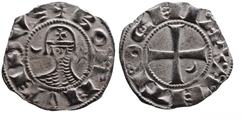 Crusader Kings of Antioch
King Bohemond III. 1162 - 1201 AD. Silver denier.
Helm...