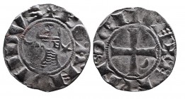 Crusader Kings of Antioch
King Bohemond III. 1162 - 1201 AD. Silver denier.
Helmeted head of king in chain-maille armor, crescent and star to sides, +...