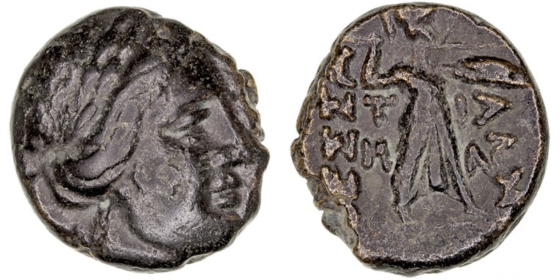 MONEDAS ANTIGUAS
TESALIA
Trichalkon. AE. (hacia 150 a.C.) A/Cabeza de Apolo a ...