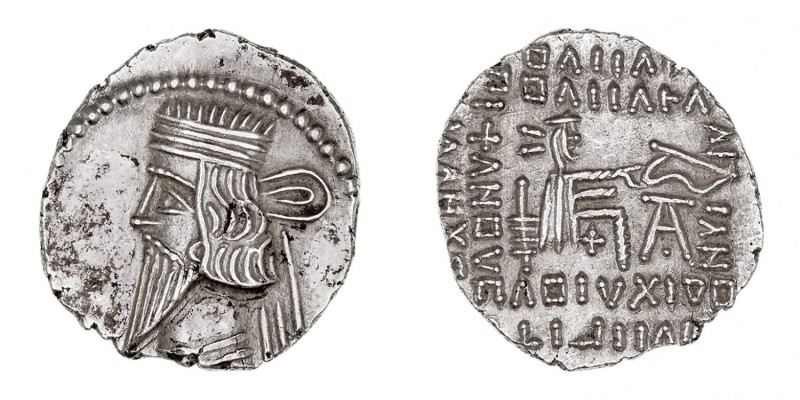 MONEDAS ANTIGUAS
REINO PARTIO
Vologases III. Dracma. AR. (105-147 D.C.) A/Bust...