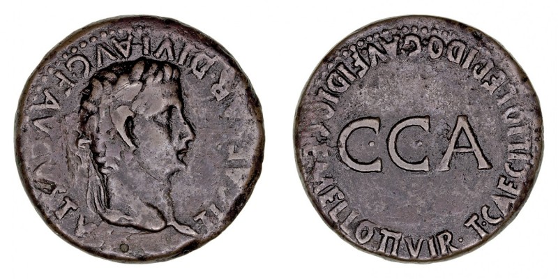MONEDAS DE LA HISPANIA ANTIGUA
CAESAR AUGUSTA, ZARAGOZA
Dupondio. AE. A/Cabeza...