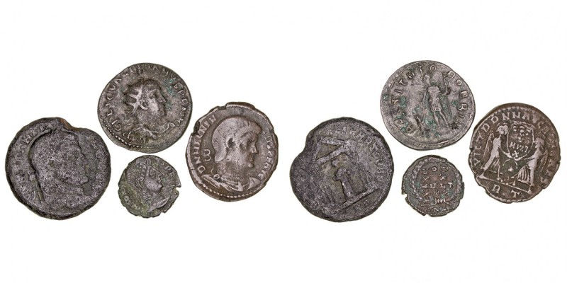IMPERIO ROMANO
LOTES DE CONJUNTO
Lote de 4 monedas. AE. Valeriano, Magnencio, ...
