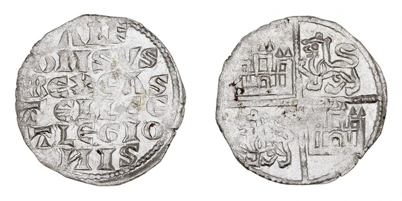 MONEDAS MEDIEVALES
CORONA CASTELLANO LEONESA
ALFONSO X
Dinero. VE. Sin ceca. ...