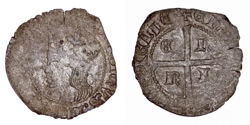 MONEDAS MEDIEVALES
CORONA CASTELLANO LEONESA
ENRIQUE II
Cruzado. VE. Villalón...